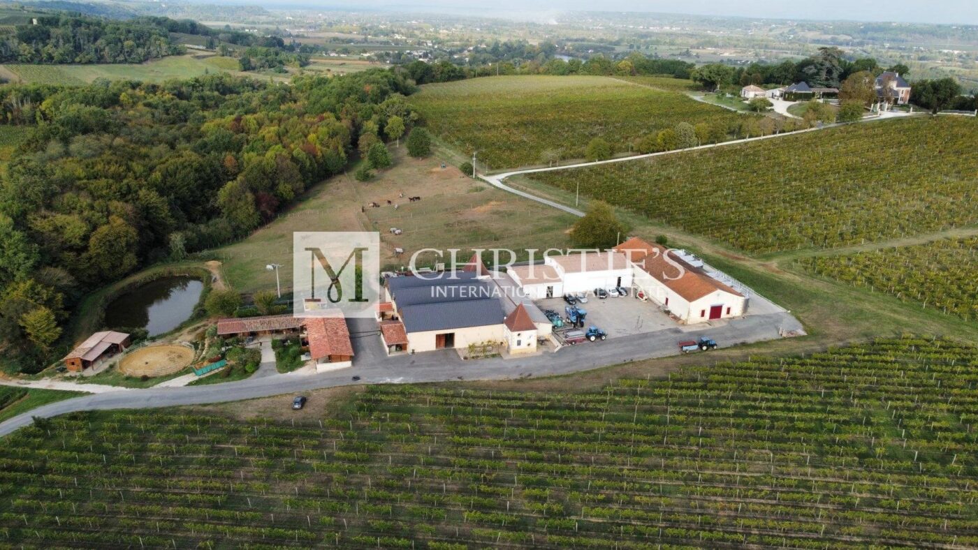 宏伟的一把钥匙入住的葡萄酒庄园，有80公顷的葡萄园