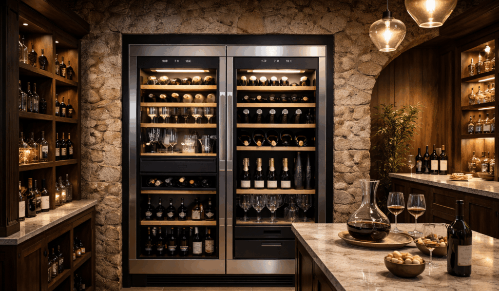 photo d'une cave à vin de service